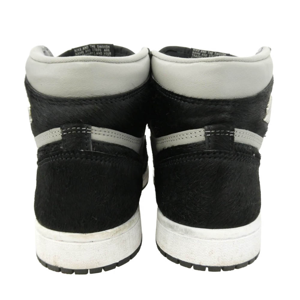 NIKE ナイキ 22AW DZ2523-001 Air Jordan 1 Retro High OG Medium Grey AJ1 エアジョーダン レトロ ハイ ミディアム グレー スニーカー ブラック系 グレー系 24.5cm【中古】