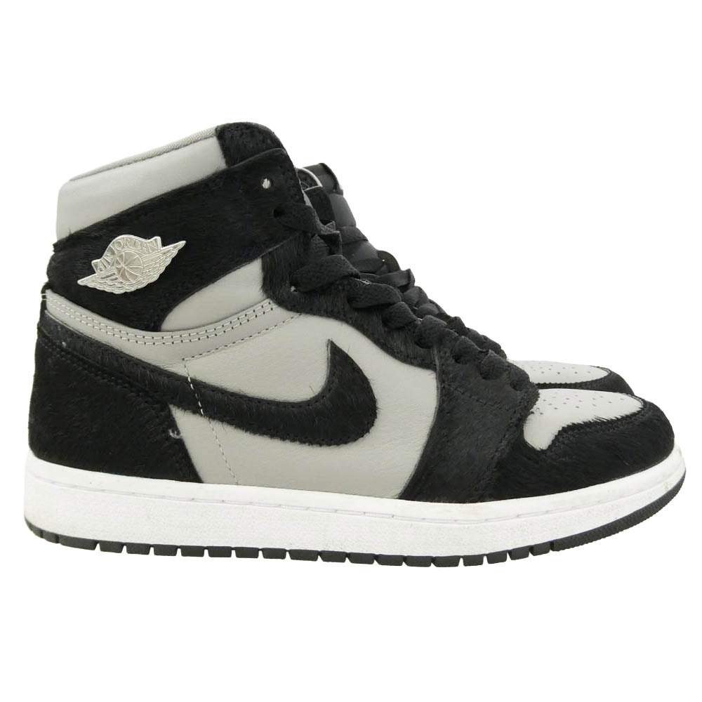 NIKE ナイキ 22AW DZ2523-001 Air Jordan 1 Retro High OG Medium Grey AJ1 エアジョーダン レトロ ハイ ミディアム グレー スニーカー ブラック系 グレー系 24.5cm【中古】