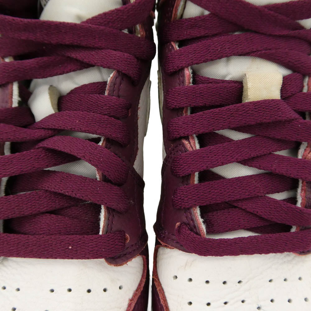 NIKE ナイキ 21AW 575441-611 GS Air Jordan 1 High OG Bordeaux AJ1 エアジョーダン ハイ ボルドー スニーカー ワインレッド系 ホワイト系 24cm【中古】