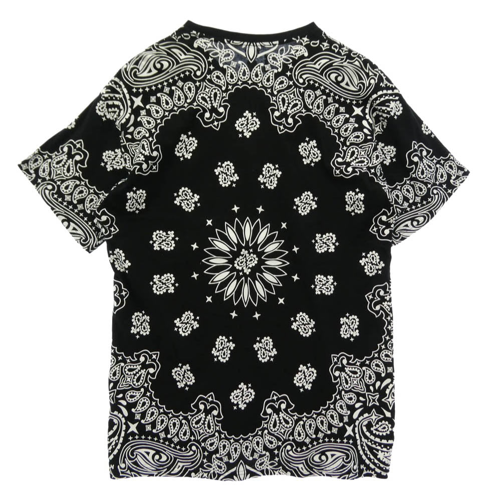 Supreme シュプリーム 22AW x Hanes Bandana Tagless Tees ヘインズ バンダナ タグレス Tシャツ 半袖 カットソー ブラック系 L【中古】