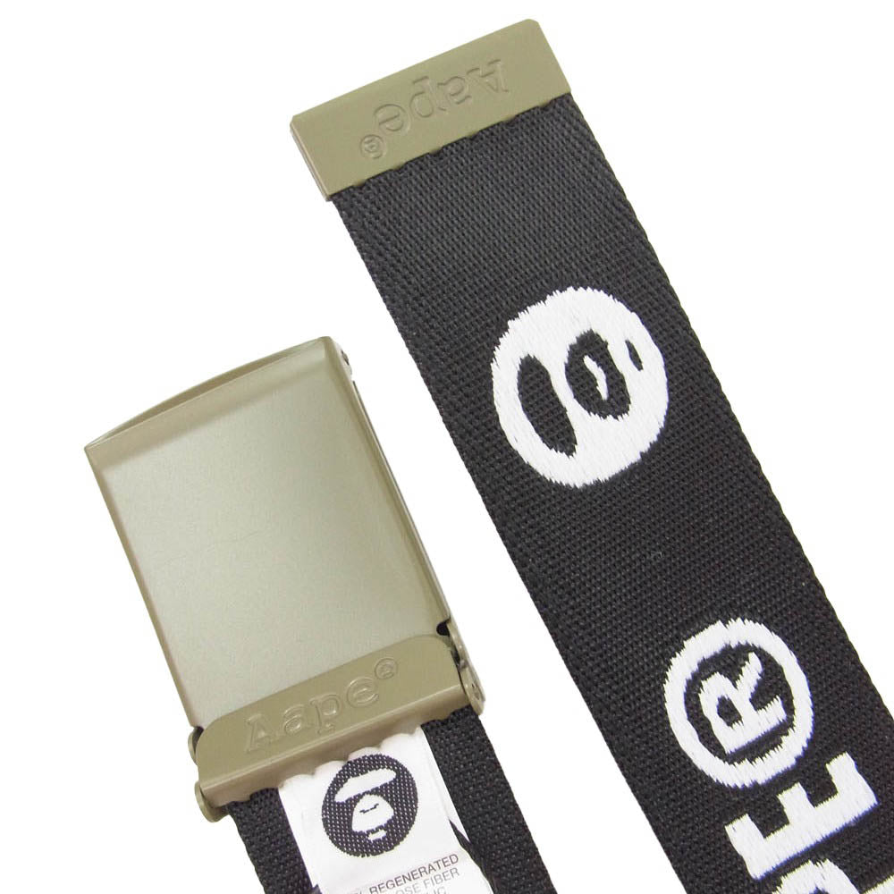 A BATHING APE アベイシングエイプ AAPBTM5325XXP AAPE BASIC BELT エーエイプ ベーシック ムーンフェイス カモフラージュ 迷彩柄 ベルト ブラウン系【新古品】【未使用】【中古】