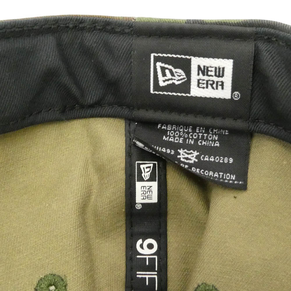 STUSSY ステューシー NEW ERA ニューエラ × NEW ERA ニューエラ ストックロゴ 刺繍 カモフラージュ 迷彩柄 ロゴ ベイスボール キャップ グリーン系【中古】