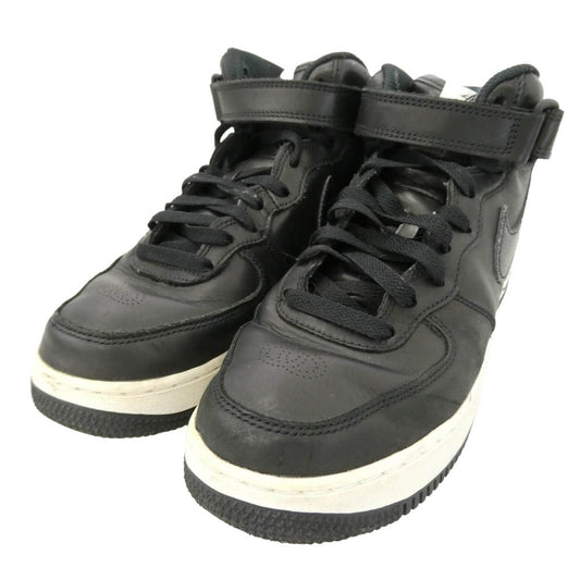 NIKE ナイキ STUSSY ステューシー 22SS DJ7840-001 × STUSSY Air Force 1 Mid Black ステューシー エアフォース ミッド ブラック スニーカー ブラック系 25cm【中古】