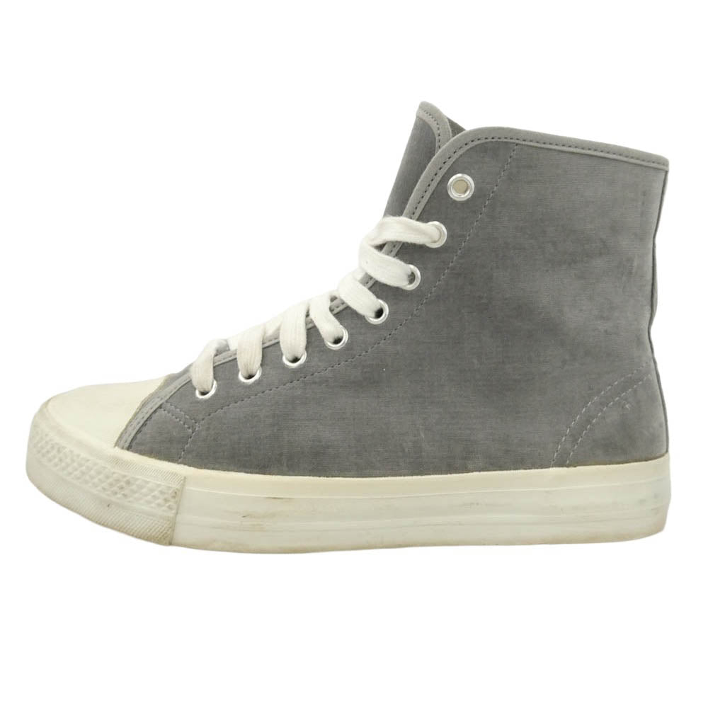 tricot COMME des GARCONS トリココムデギャルソン 00S ベルベット ベロア ハイカットスニーカー グレー グレー系 オフホワイト系 4【中古】