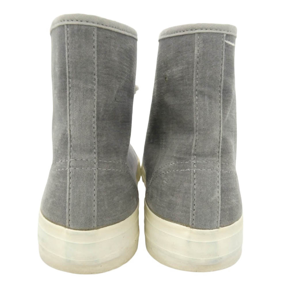 tricot COMME des GARCONS トリココムデギャルソン 00S ベルベット ベロア ハイカットスニーカー グレー グレー系 オフホワイト系 4【中古】