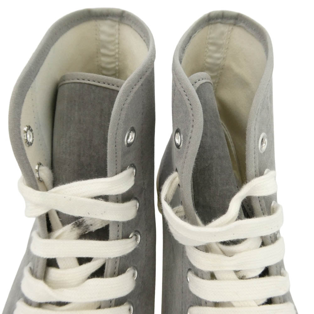 tricot COMME des GARCONS トリココムデギャルソン 00S ベルベット ベロア ハイカットスニーカー グレー グレー系 オフホワイト系 4【中古】
