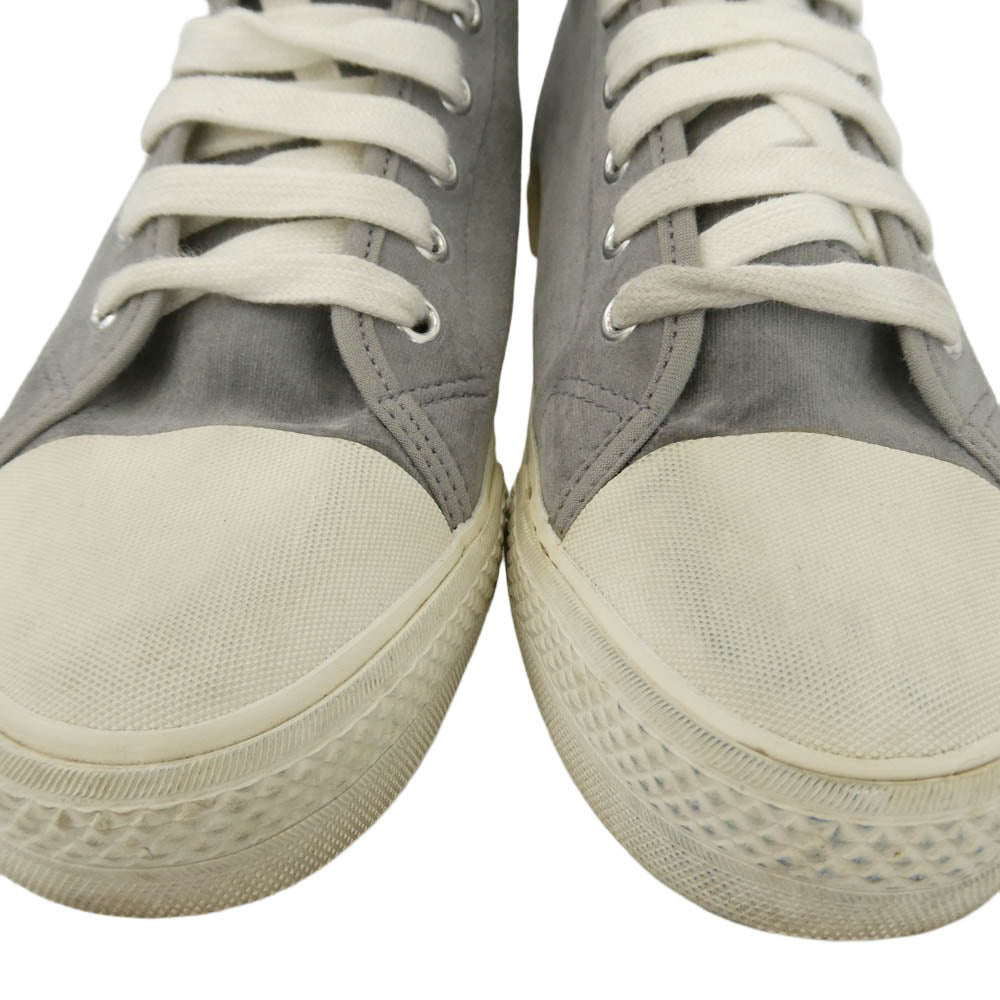 tricot COMME des GARCONS トリココムデギャルソン 00S ベルベット ベロア ハイカットスニーカー グレー グレー系 オフホワイト系 4【中古】