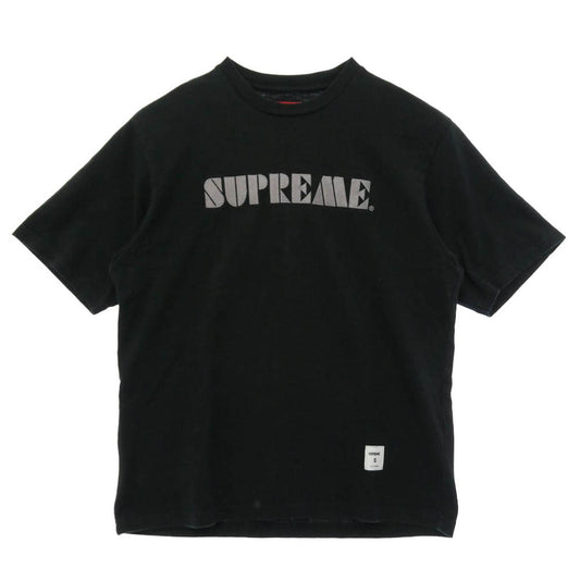 Supreme シュプリーム 24SS Stencil Embroidered SS Top ステンシル エンブロイダード ショートスリーブ Tシャツ 半袖 カットソー ブラック系 S【中古】