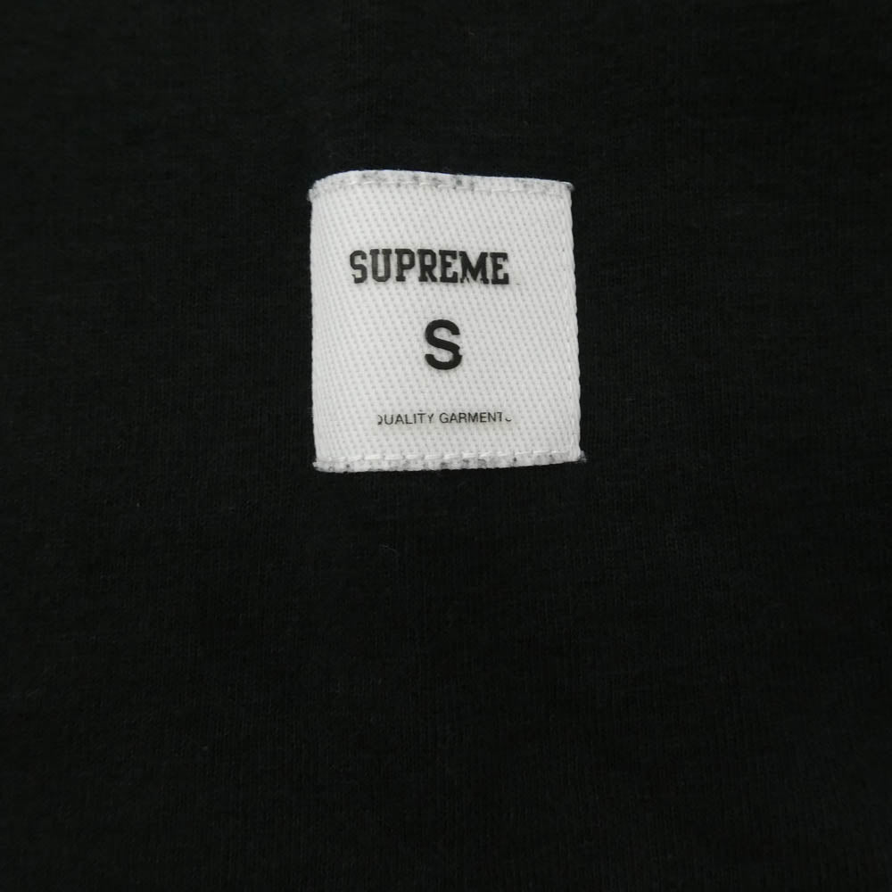 Supreme シュプリーム 24SS Stencil Embroidered SS Top ステンシル エンブロイダード ショートスリーブ Tシャツ 半袖 カットソー ブラック系 S【中古】