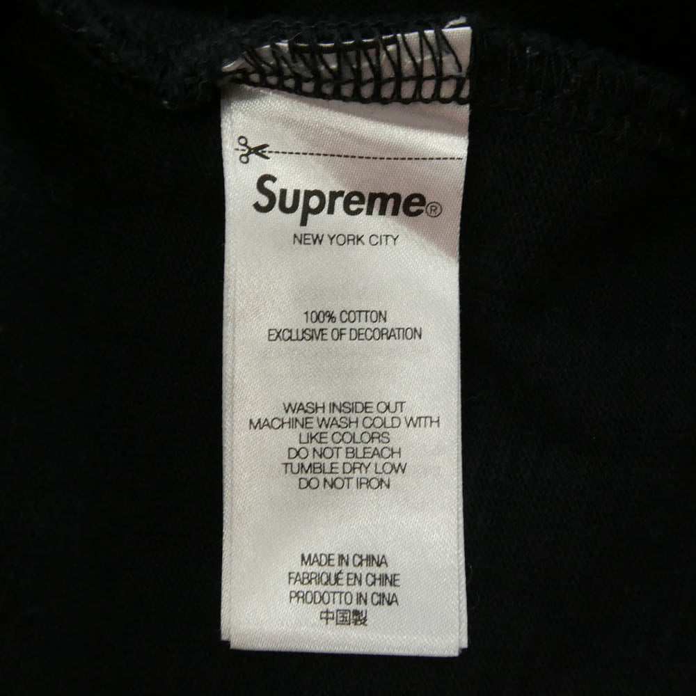 Supreme シュプリーム 24SS Stencil Embroidered SS Top ステンシル エンブロイダード ショートスリーブ Tシャツ 半袖 カットソー ブラック系 S【中古】