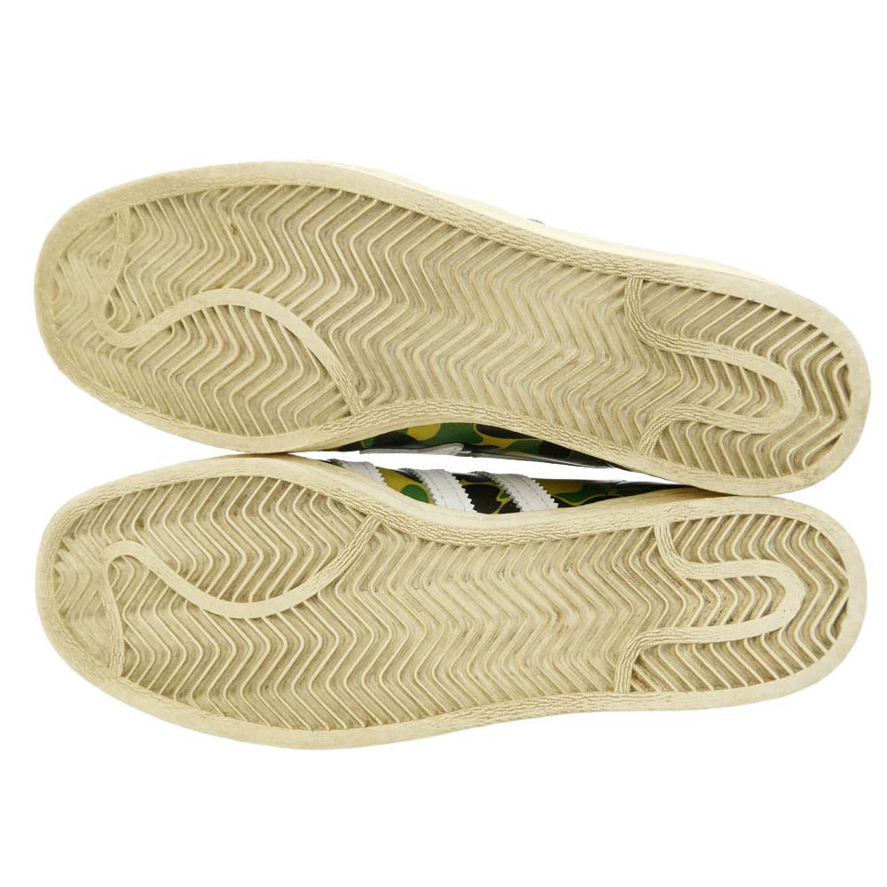 A BATHING APE アベイシングエイプ adidas アディダス 21SS GZ8981 × adidas Superstar 80s Green Camo アディダス スーパースター グリーンカモ スニーカー マルチカラー系 27cm【中古】