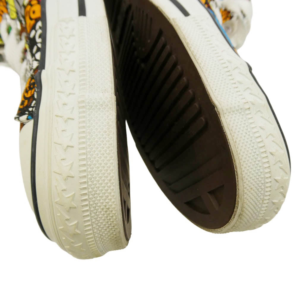 A BATHING APE アベイシングエイプ MILO ALL ANIMALS APE STA マイロオールアニマルズ 総柄 キャンバス ハイカット スニーカー マルチカラー系 9【中古】