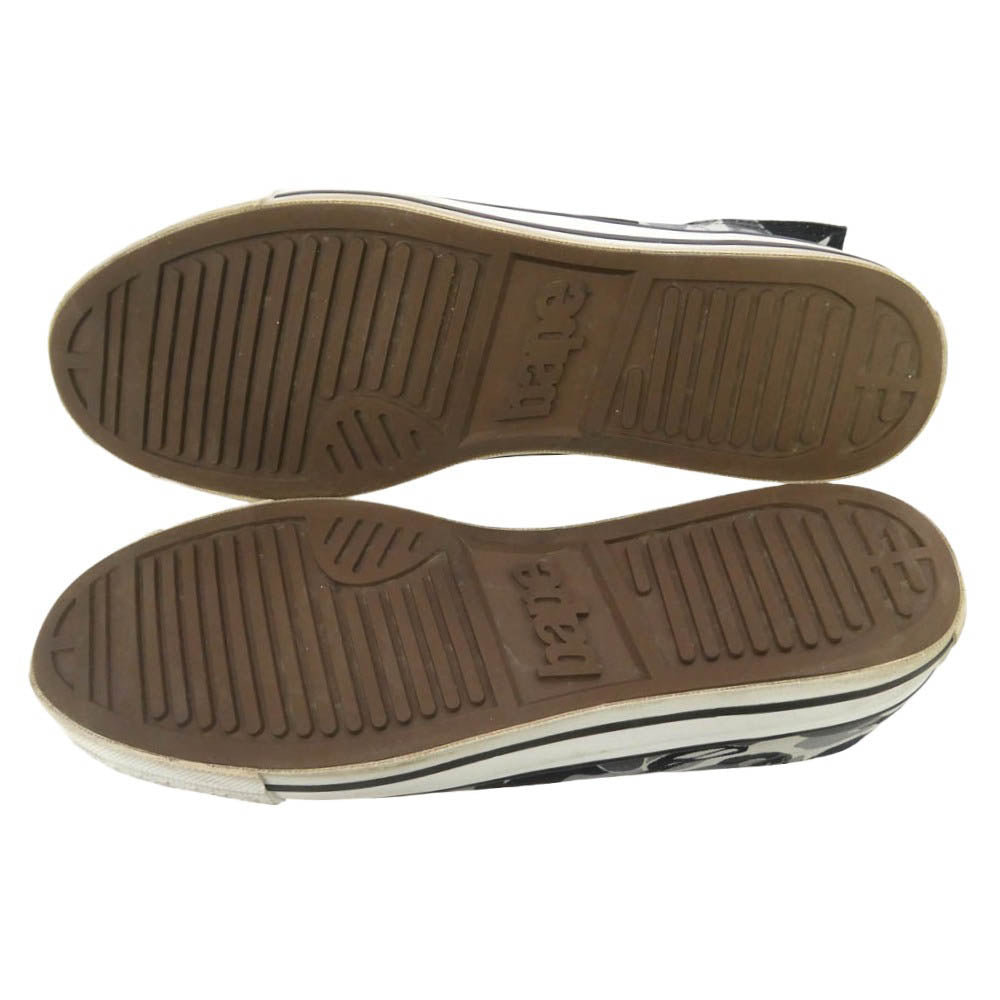 A BATHING APE アベイシングエイプ STUSSY ステューシー 191-030 × STUSSY APE STA ステューシー グレイカモ サルカモ キャンバス ハイカット スニーカー マルチカラー系 8.5【中古】