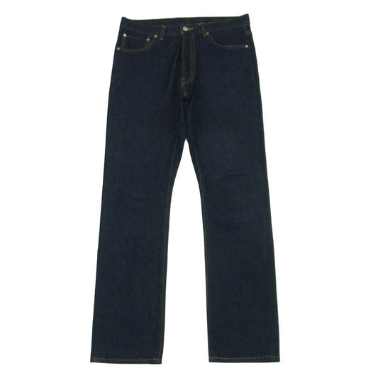 A BATHING APE アベイシングエイプ 001DPK301001M TYPE-05 COLLE GE DENIM PANTS バックポケット カレッジ ロゴ プリント インディゴ デニム パンツ インディゴブルー系 M【中古】