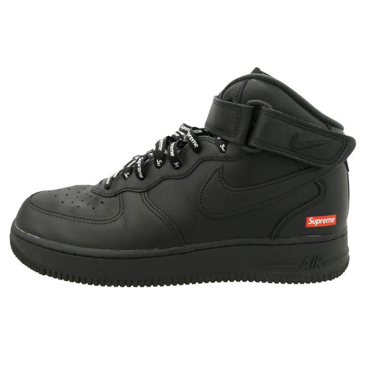 Supreme シュプリーム NIKE ナイキ 24AW FZ8784-001 × Nike Air Force 1 Mid Black ナイキ エアフォース ミッド ブラック スニーカー ブラック系 26cm【中古】