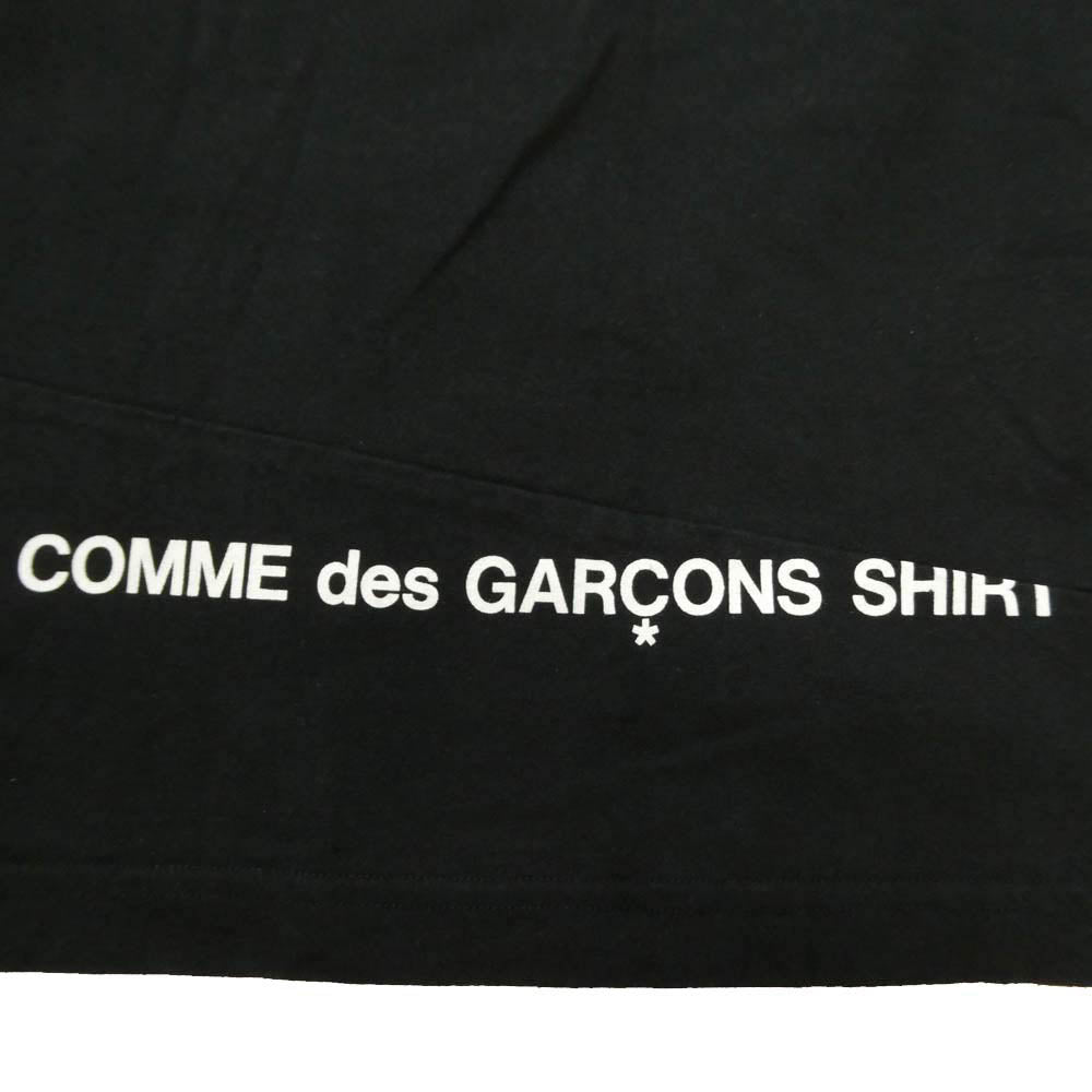 Supreme シュプリーム COMME des GARCONS コムデギャルソン 18AW × Comme des Gar?ons SHIRT Split Box Logo Tee コムデギャルソン シャツ スプリット ボックス ロゴ Tシャツ 半袖 カットソー ブラック系 M【中古】
