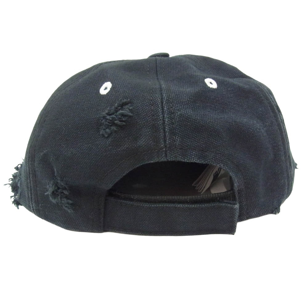 OFF-WHITE オフホワイト OWLB011S20FAB001 new logo baseball cap クラッシュ加工 ニューロゴ ベースボール キャップ 帽子 ブラック系 O/S【中古】