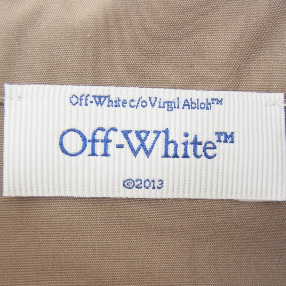 OFF-WHITE オフホワイト 44XGG01FS26F005250 Script Type Arrow Poplin Bowling Shirt アロー ポプリン ボーリング 半袖 シャツ ブラウン系 44【美品】【中古】