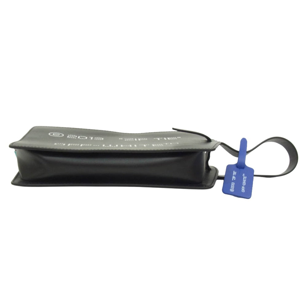 OFF-WHITE オフホワイト OMNS021D23LEA0011000 ZIP TIE MEDIUM ジップタイ ミディアム クラッチバッグ セカンドバッグ ブラック系【極上美品】【中古】