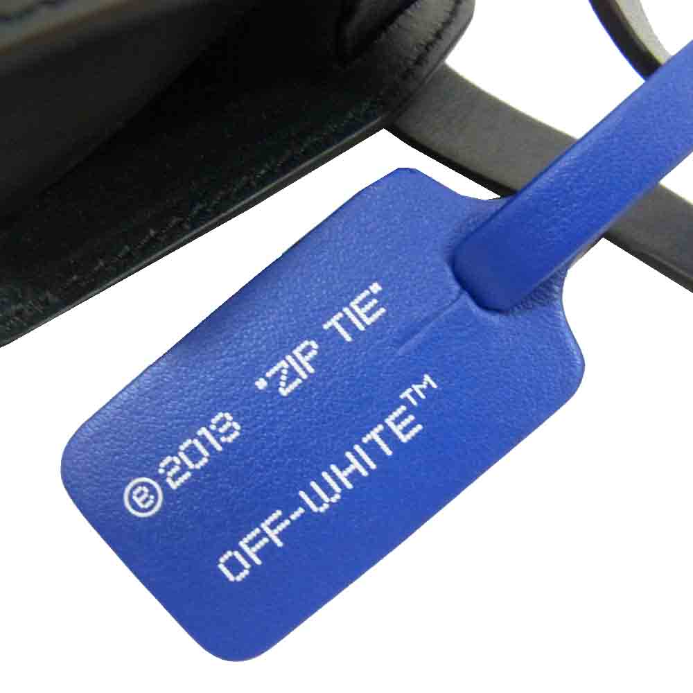 OFF-WHITE オフホワイト OMNS021D23LEA0011000 ZIP TIE MEDIUM ジップタイ ミディアム クラッチバッグ セカンドバッグ ブラック系【極上美品】【中古】