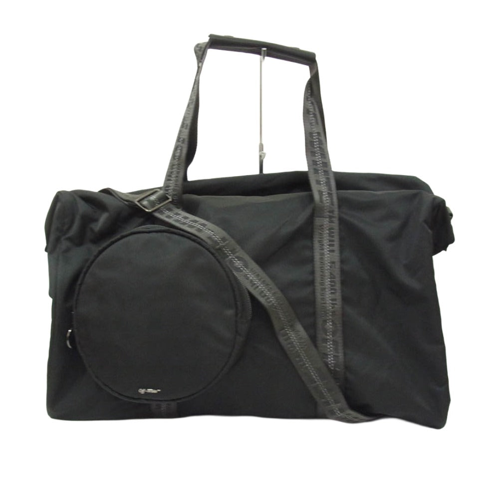 OFF-WHITE オフホワイト OMNA073E19E480021000 DUFFLE インダストリアルベルト 2WAY ダッフル ボストンバッグ ブラック系【美品】【中古】