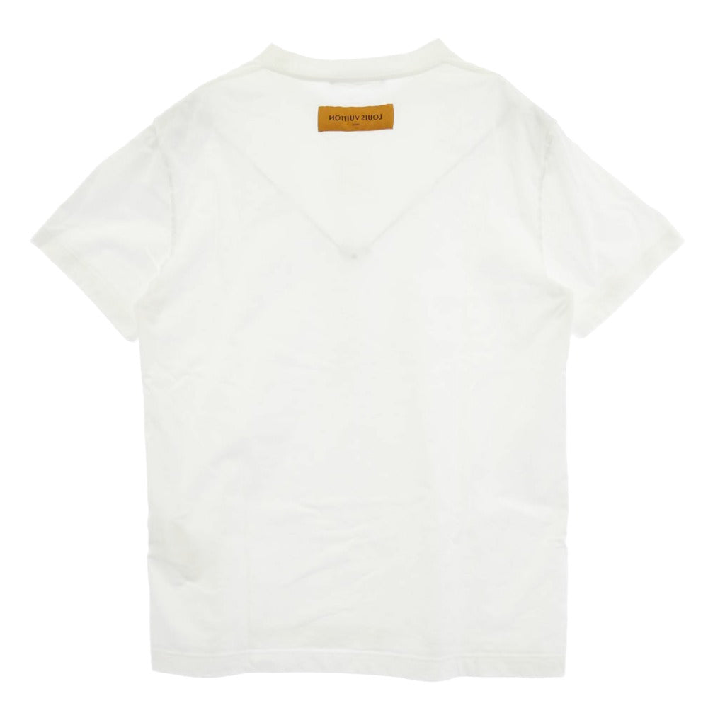 LOUIS VUITTON ルイ・ヴィトン RM252MQ DT3 HNY55W EMBOSSED LV LOGO エンボス LVロゴ インサイドアウト Tシャツ 半袖 カットソー ホワイト系 M【中古】