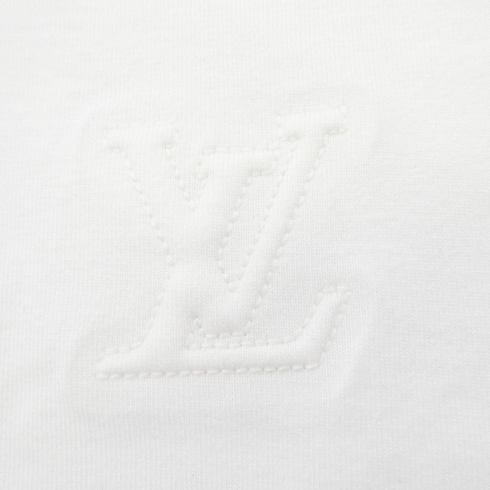 LOUIS VUITTON ルイ・ヴィトン RM252MQ DT3 HNY55W EMBOSSED LV LOGO エンボス LVロゴ インサイドアウト Tシャツ 半袖 カットソー ホワイト系 M【中古】