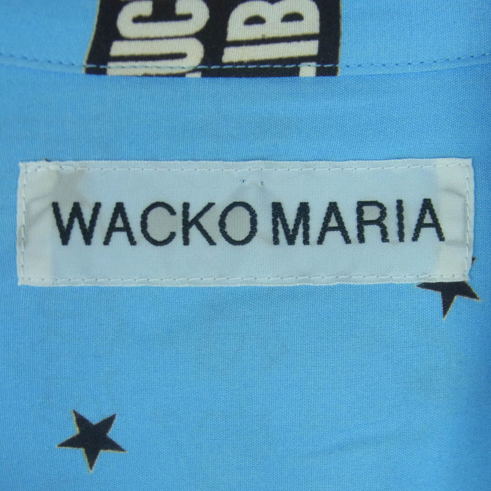 WACKO MARIA ワコマリア 25SS 25SS-WMS-HI10 HAWAIIAN SHIRT S/S TYPE-10 YULALA オープンカラー レーヨン ハワイアン 半袖 シャツ ライトブルー系 M【中古】