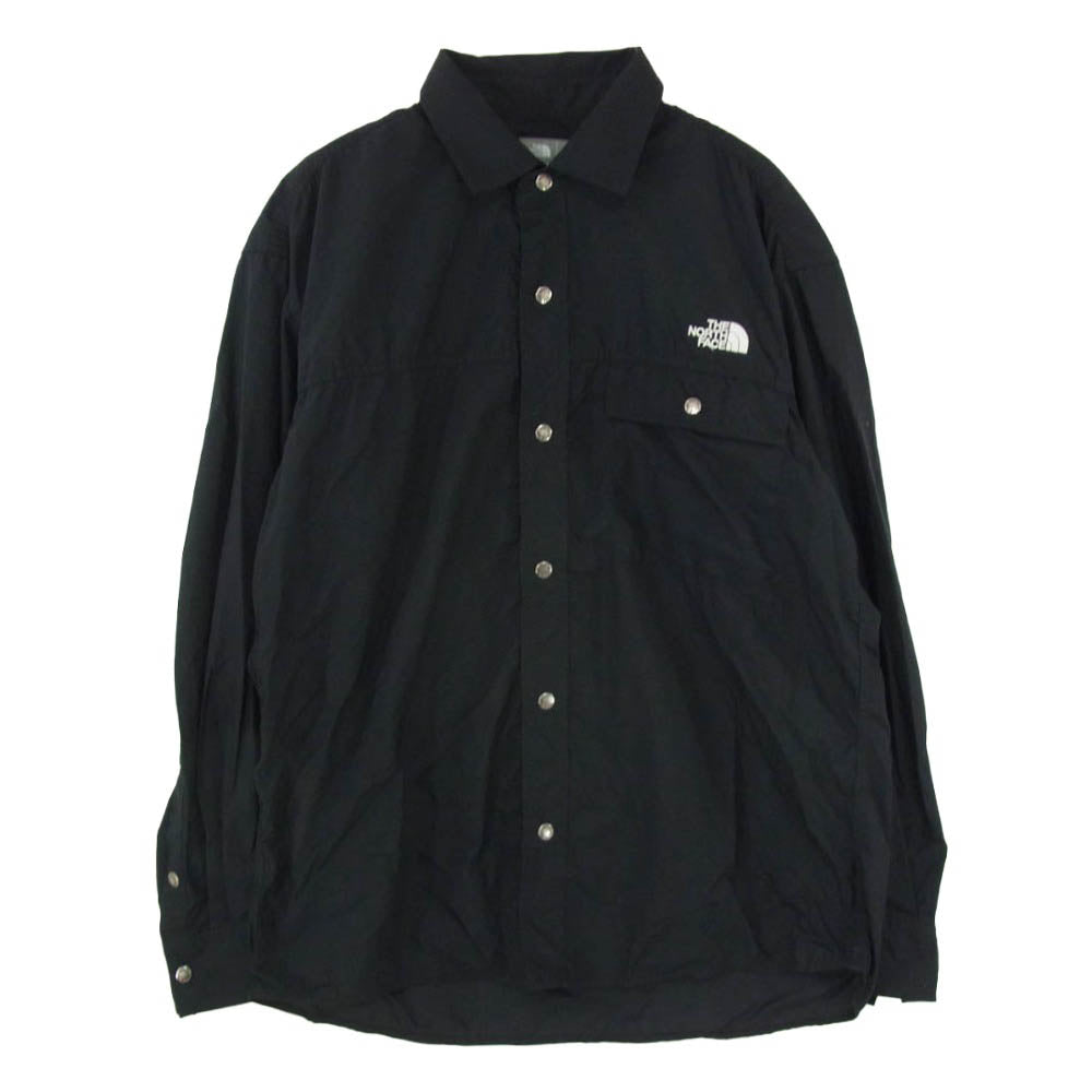 THE NORTH FACE ノースフェイス NR11961 L/S Nuptse Shirt ヌプシ 長袖 シャツ ブラック系 L【中古】