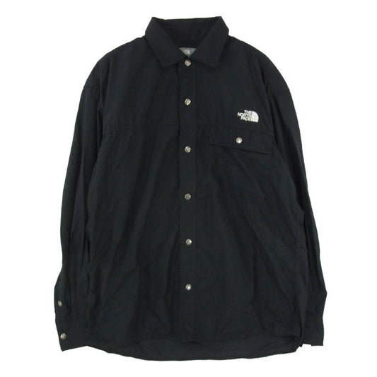 THE NORTH FACE ノースフェイス NR11961 L/S Nuptse Shirt ヌプシ 長袖 シャツ ブラック系 L【中古】