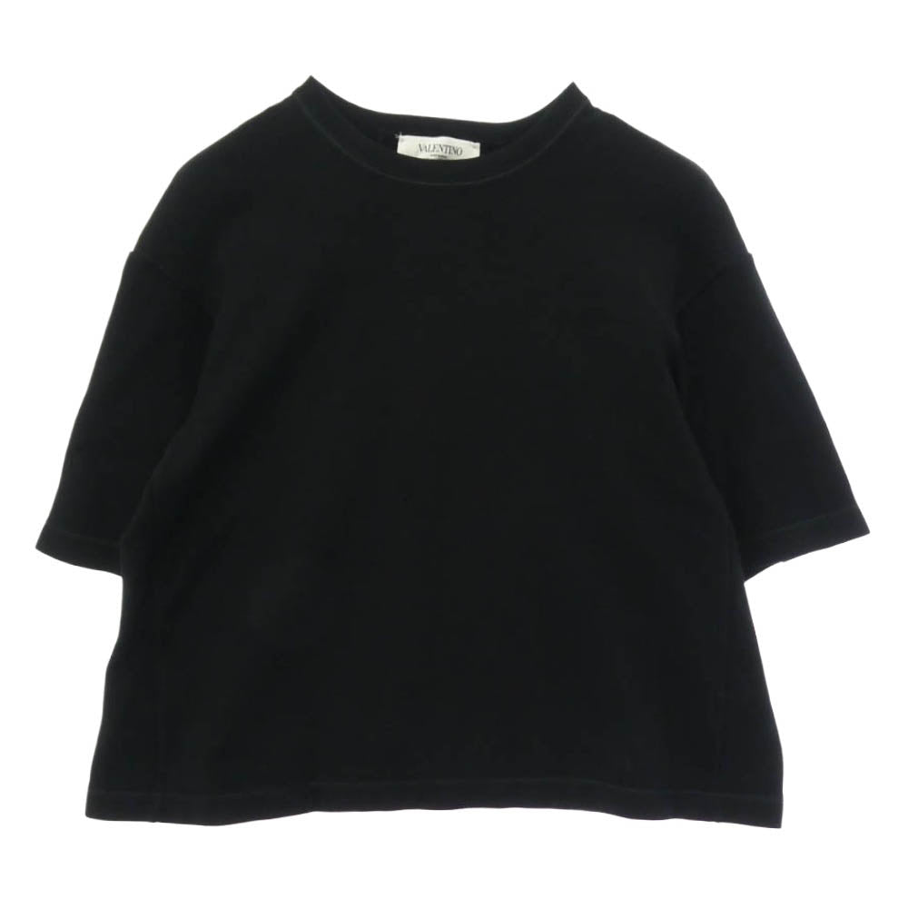 VALENTINO ヴァレンティノ ロックスタッズ クロップド 半袖 スウェット Ｔシャツ ブラック系 表記無し【中古】