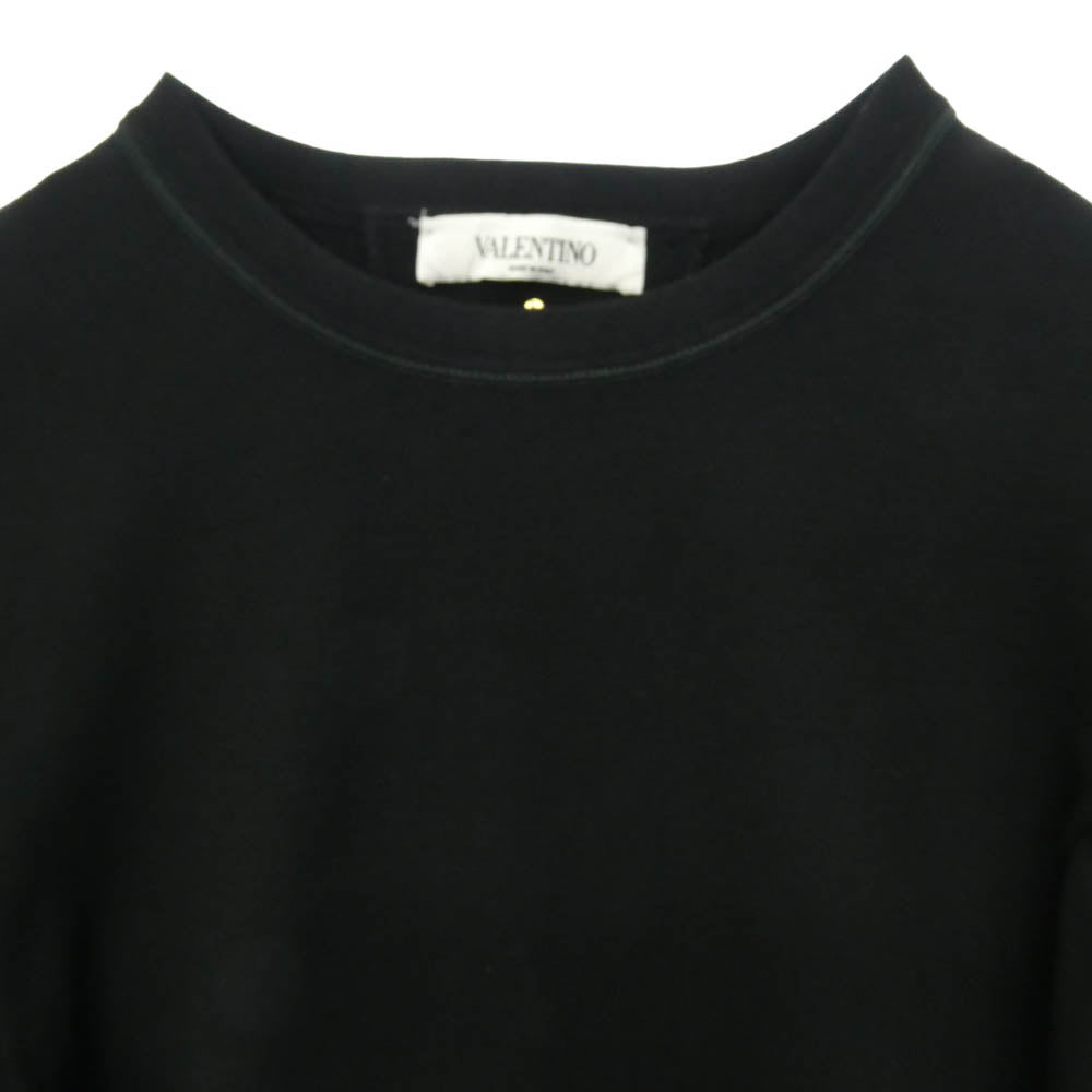 VALENTINO ヴァレンティノ ロックスタッズ クロップド 半袖 スウェット Ｔシャツ ブラック系 表記無し【中古】