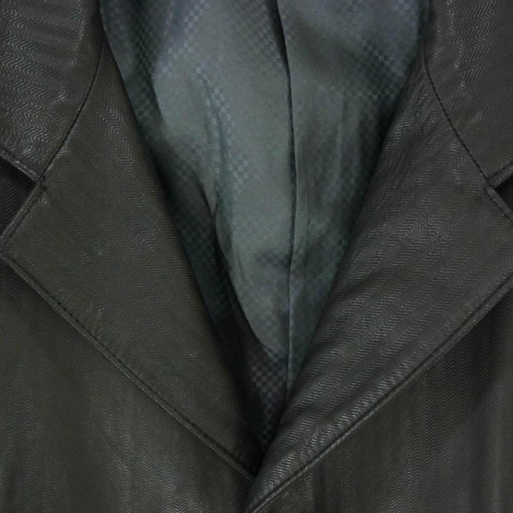 LANVIN ランバン 5632 COLLECTION コレクション 羊革 ラムスキン ジップ レザージャケット ブラック系 50【中古】