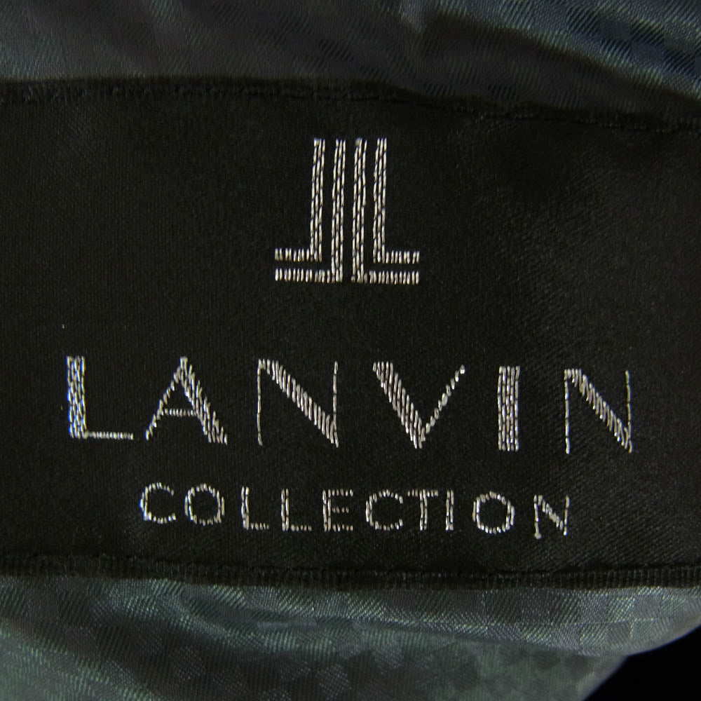 LANVIN ランバン 5632 COLLECTION コレクション 羊革 ラムスキン ジップ レザージャケット ブラック系 50【中古】