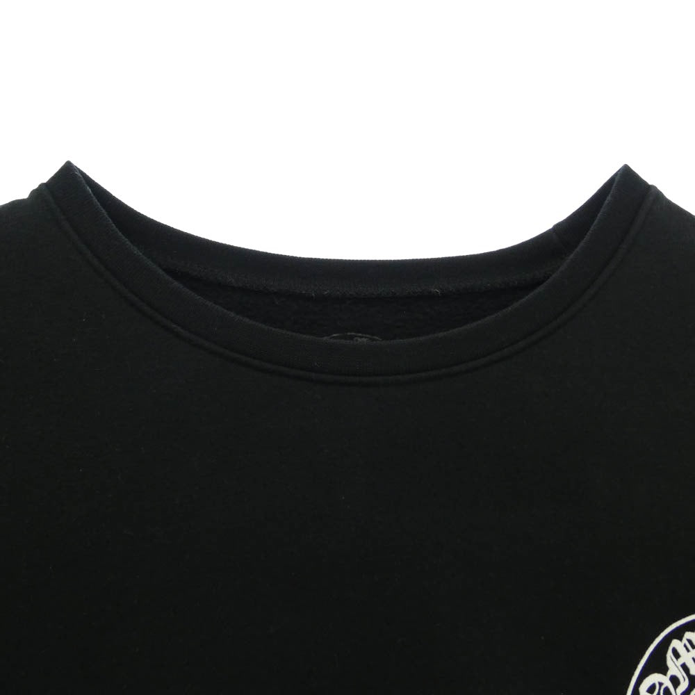 CHROME HEARTS クロムハーツ（原本無） ホースシュー アーム フローラルクロス プリント スウェット トレーナー ブラック系 L【中古】
