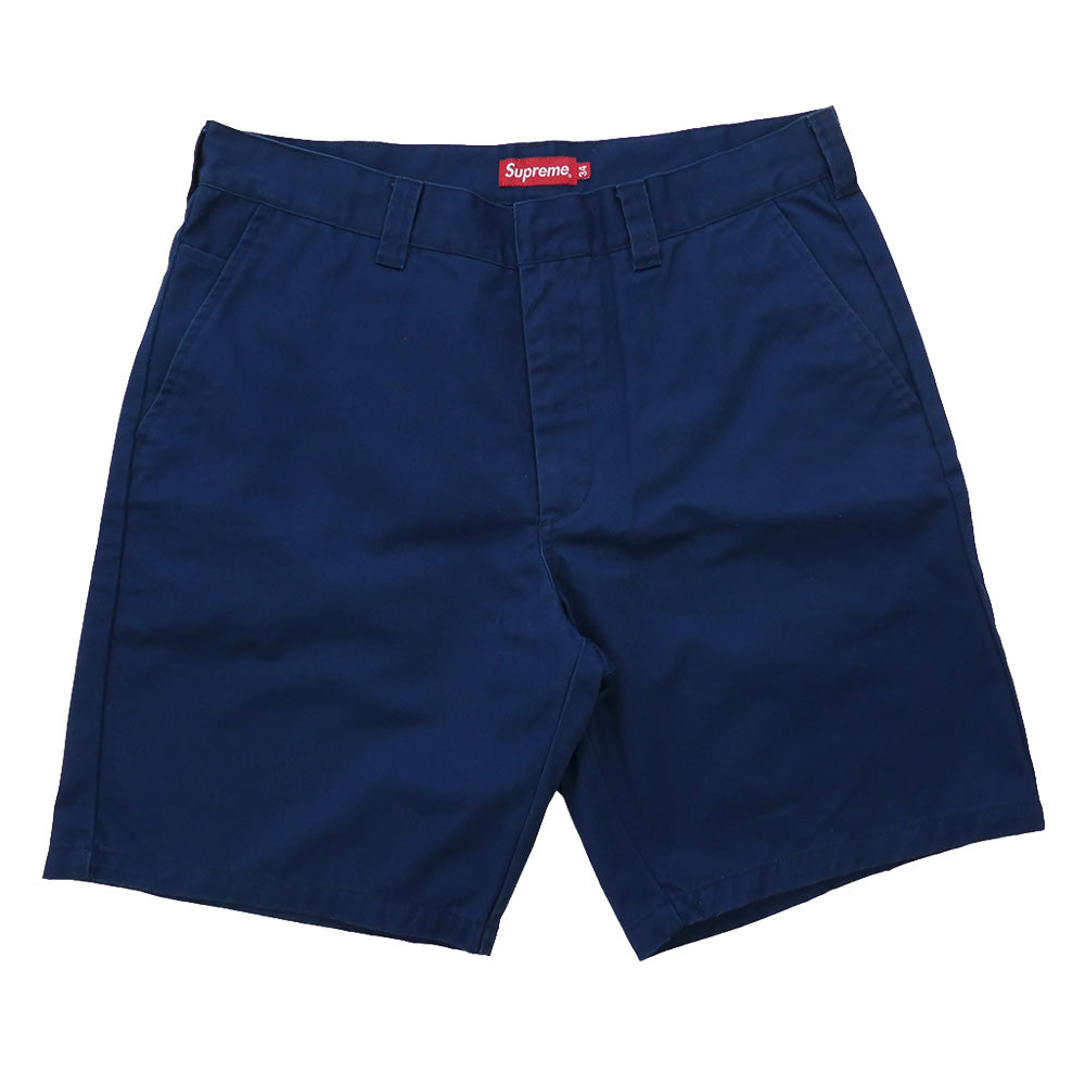 Supreme シュプリーム Work Short Pants ワーク ショート チノ パンツ ネイビー系 34【中古】