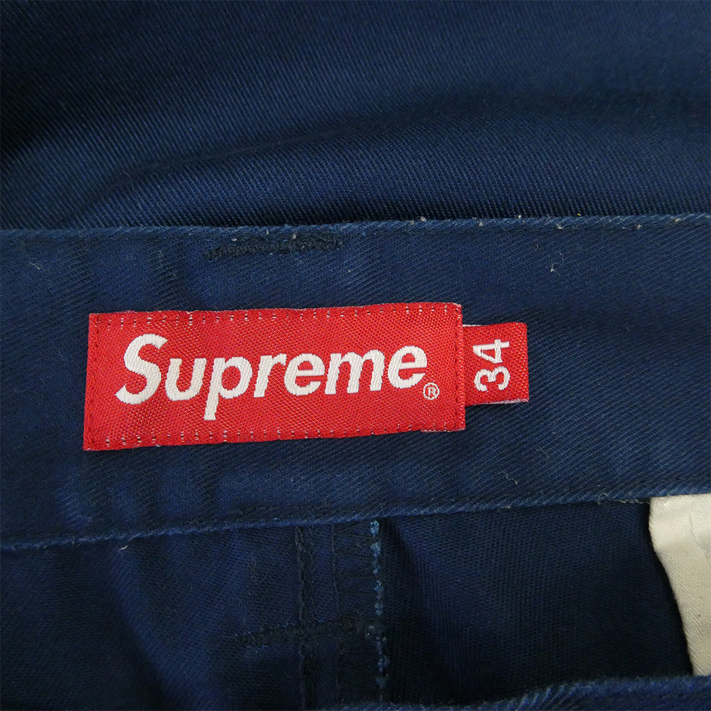Supreme シュプリーム Work Short Pants ワーク ショート チノ パンツ ネイビー系 34【中古】