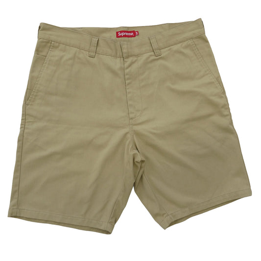 Supreme シュプリーム ワングラム期 Work Short Pants ワーク ショート チノ パンツ ベージュ系 34【中古】