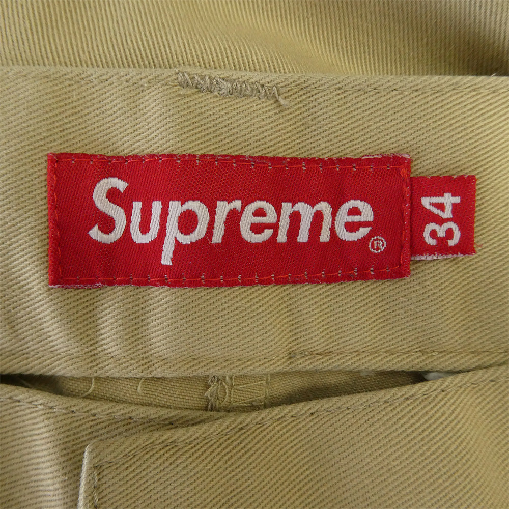 Supreme シュプリーム ワングラム期 Work Short Pants ワーク ショート チノ パンツ ベージュ系 34【中古】