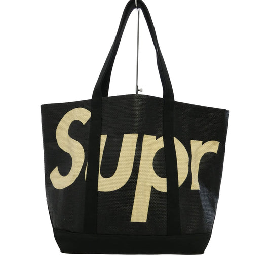 Supreme シュプリーム 20SS Raffia Tote BAG ラフィア トート バッグ ブラック系【中古】