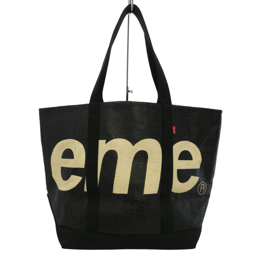 Supreme シュプリーム 20SS Raffia Tote BAG ラフィア トート バッグ ブラック系【中古】