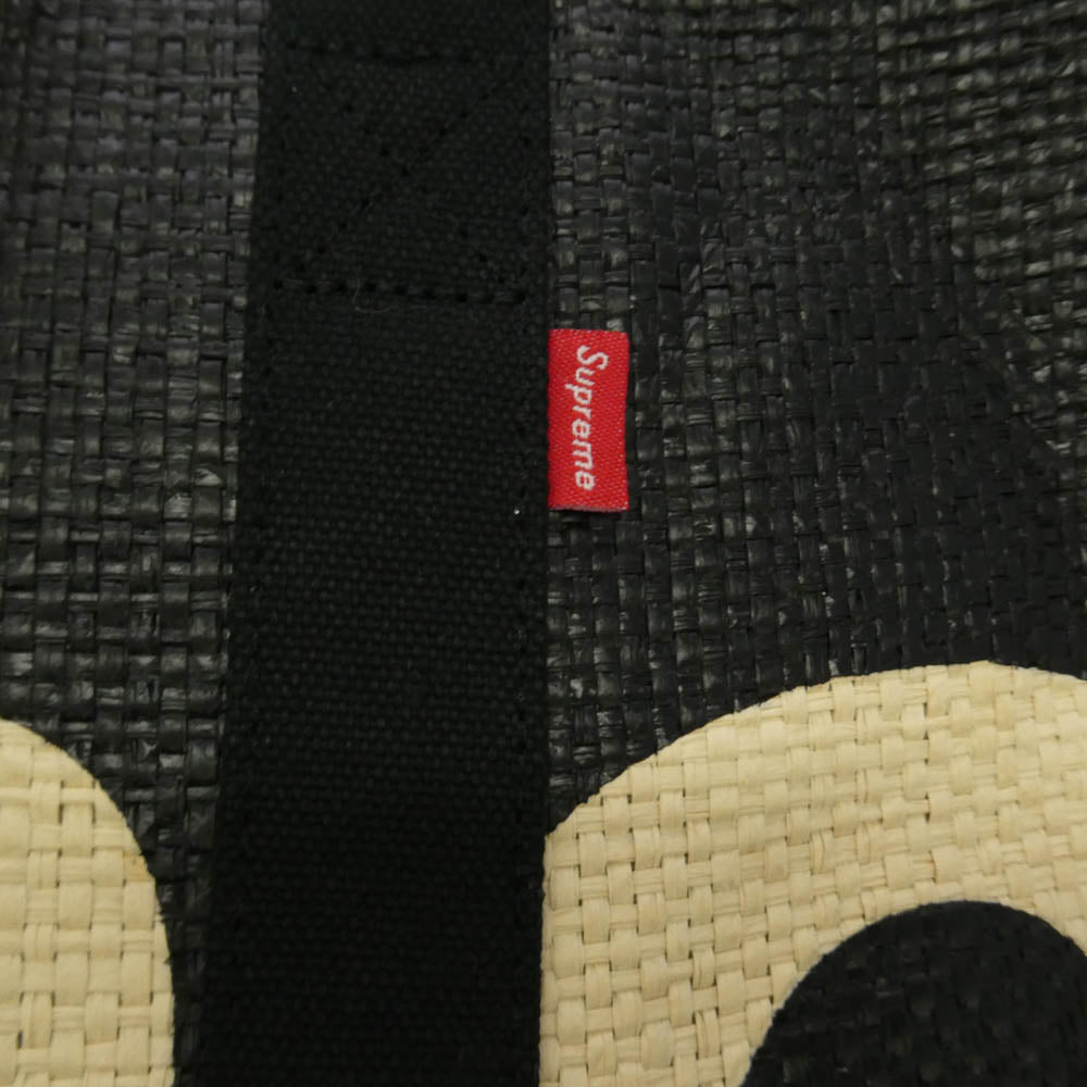Supreme シュプリーム 20SS Raffia Tote BAG ラフィア トート バッグ ブラック系【中古】
