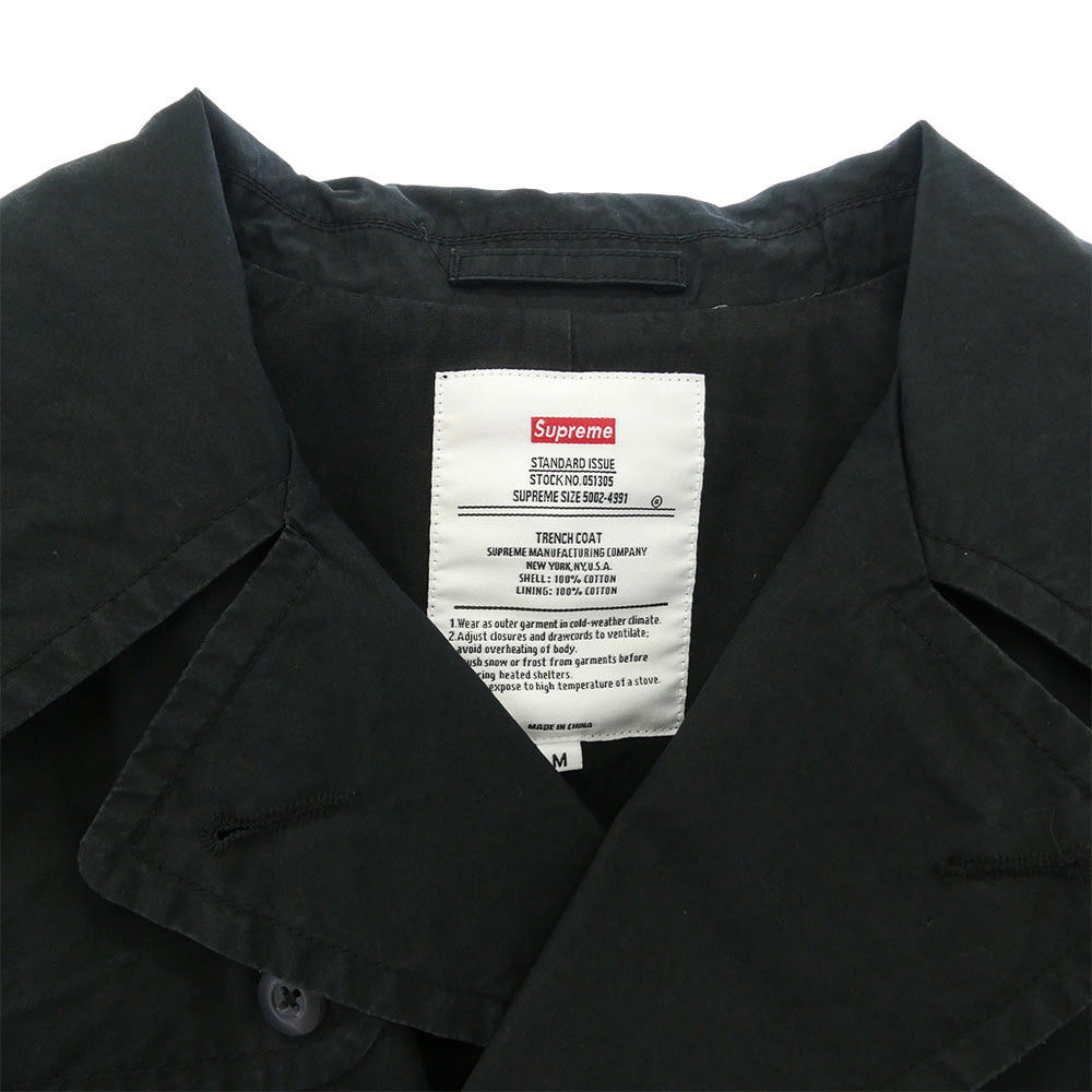 Supreme シュプリーム 20SS Military Trench Coat ミリタリー トレンチ コート ブラック系 M【中古】
