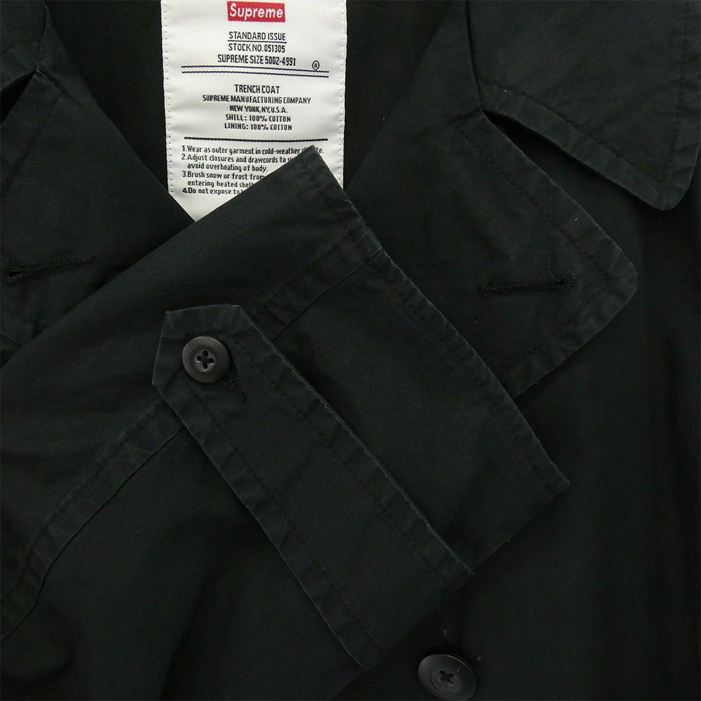 Supreme シュプリーム 20SS Military Trench Coat ミリタリー トレンチ コート ブラック系 M【中古】