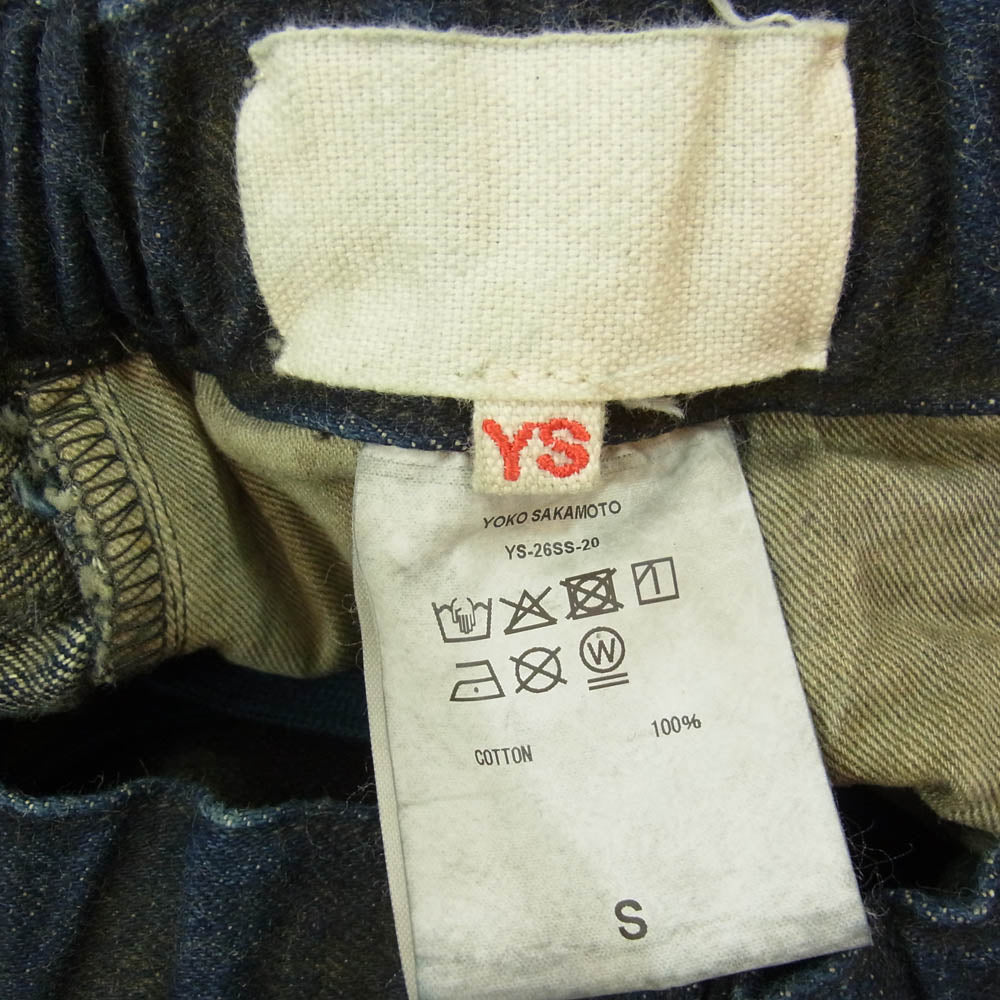 yoko sakamoto ヨーコサカモト 26SS YS-26SS-20 5POCKET EASY PANTS USED加工 フェード加工 5ポケット イージー デニム パンツ インディゴブルー系 S【中古】