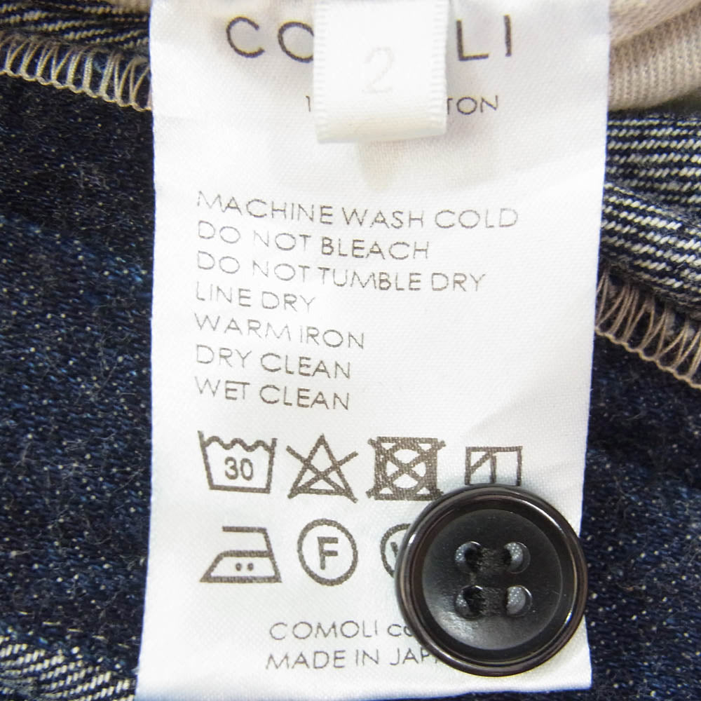 COMOLI コモリ 23AW Y03-03001 ベルテッド デニム パンツ インディゴブルー系 2【中古】