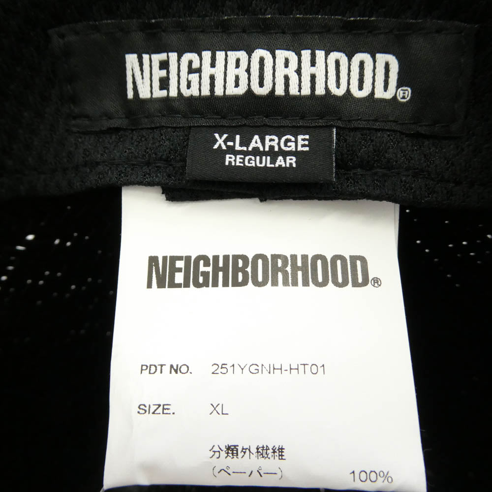 NEIGHBORHOOD ネイバーフッド 25SS 251YGNH-HT01 PAPER FEDORA HAT ペーパー ハット 帽子 ブラック系 XL【中古】