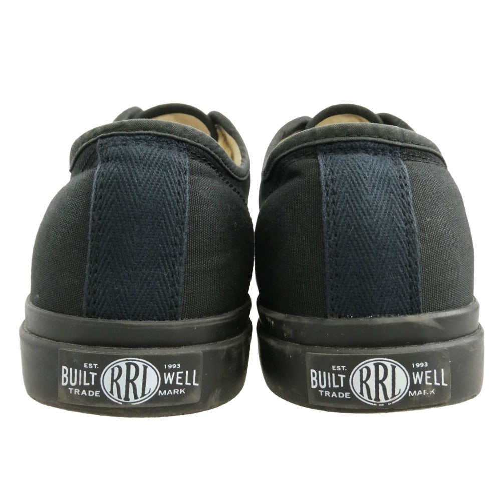 RRL ダブルアールエル F161-RB-13-14 キャンバス ローカット スニーカー ブラック系 10【中古】