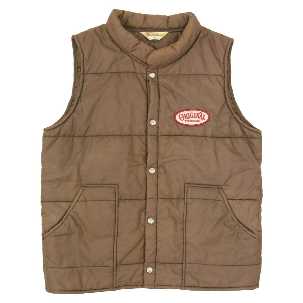 TENDERLOIN テンダーロイン T-NRA ワッペン ダウン ベスト ブラウン系 42【中古】