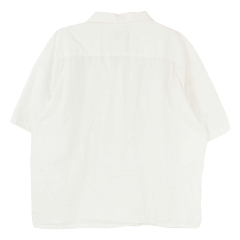 TENDERLOIN テンダーロイン SLUB EMBROIDERY SHT S/S 半袖 オープンカラー レース シャツ ホワイト系 L【中古】